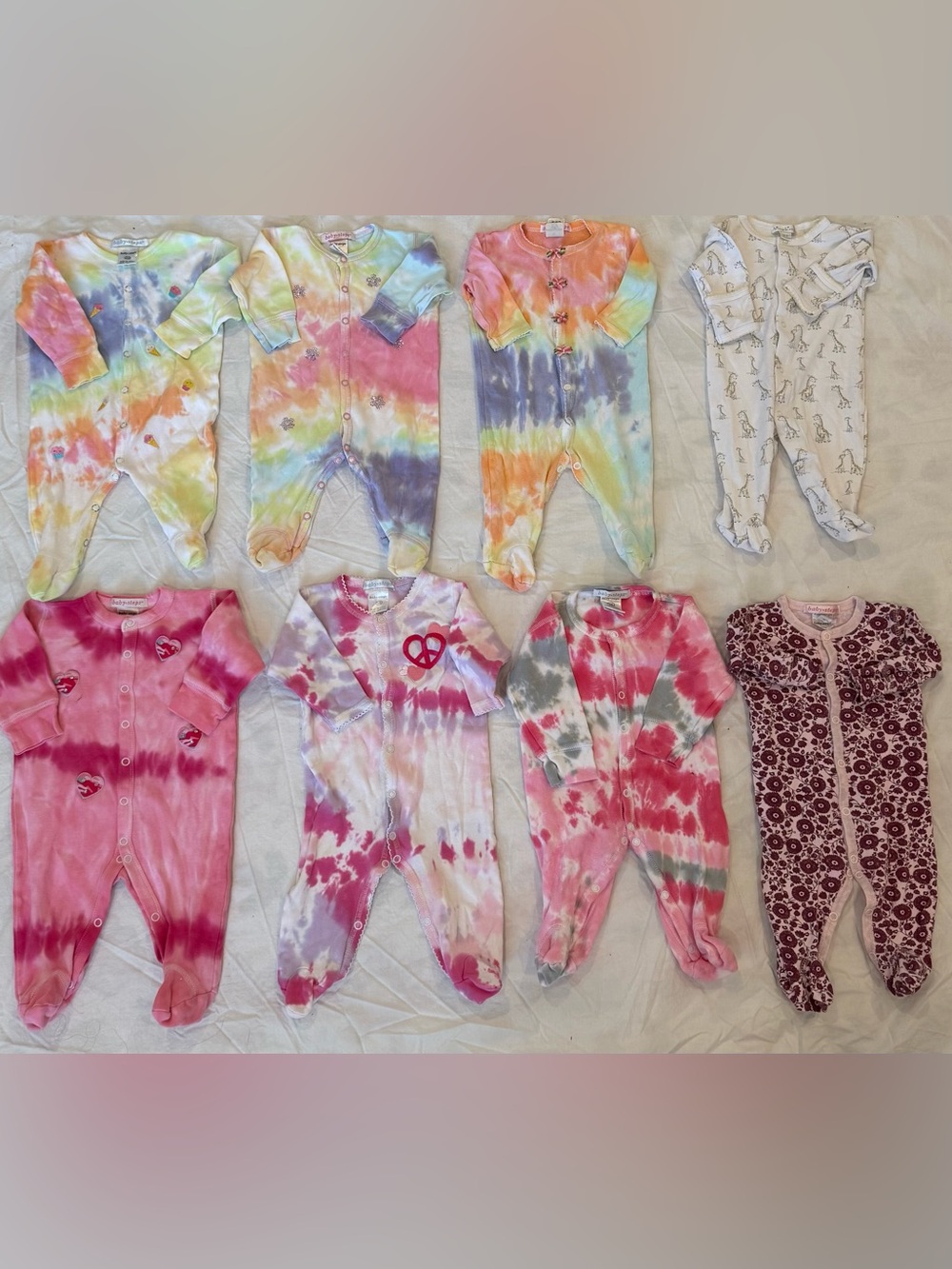 Baby Steps & Kissy Kissy 8pc Footie Pajama Bundle 0-3M 3M